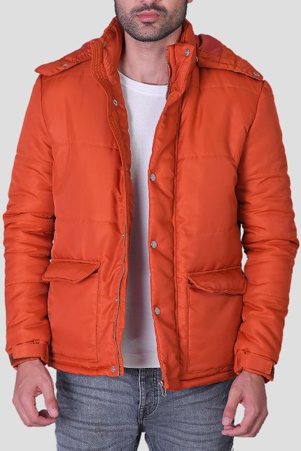 Orange Padded Parachute Jacket