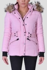 Puffer Hooded Fur Jacket