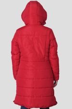 Red Detachable Hooded Quilted Puffer Jacket - Image 2
