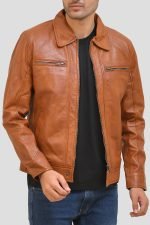 Brown Motorcycle Leather Jacket