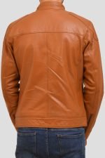 Brown Motorcycle Leather Jacket - Image 2
