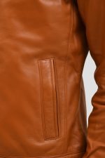 Brown Motorcycle Leather Jacket - Image 4