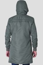 Men Quilted Hooded Long Puffer Coat - Image 2