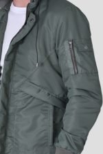 Men Quilted Hooded Long Puffer Coat - Image 4