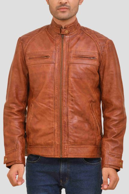 Heritage Rider Leather Jacket crafted from premium real leather with a classic biker design