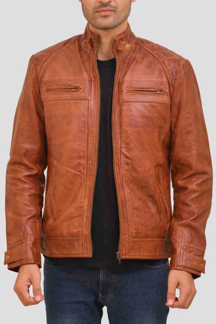 Heritage Rider Leather Jacket crafted from premium real leather with a classic biker design