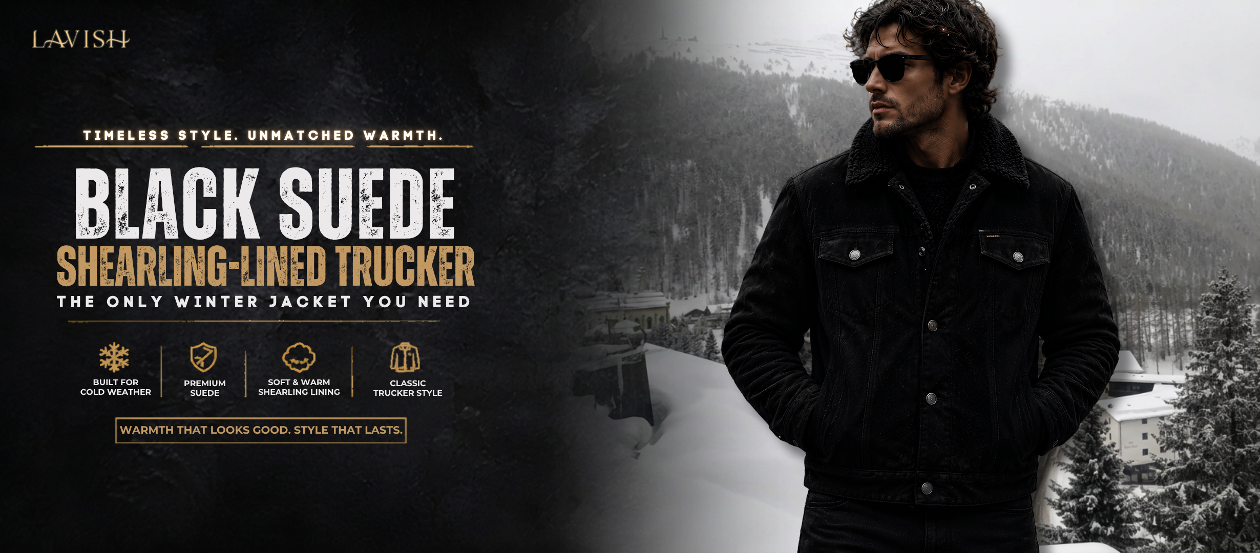 Why the Black Suede Shearling-Lined Trucker Jacket Is the Only Winter Jacket You Need